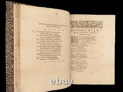 1580 RARE Ausonius Ancient Roman Poetry Homer Iliad Bordeaux MAP Wine Art