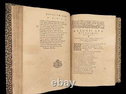 1580 RARE Ausonius Ancient Roman Poetry Homer Iliad Bordeaux MAP Wine Art