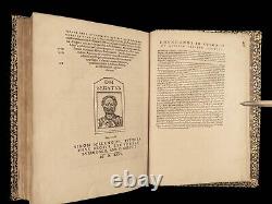 1580 RARE Ausonius Ancient Roman Poetry Homer Iliad Bordeaux MAP Wine Art