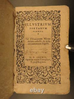 1586 Illustrium Poetarum Mirandula Latin Poems Virgil Ovid Horace Genvea Tournes