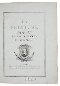 1769 POEM ON THE ART OF PAINTING Arts FRENCH POETRY Verse LEMIERRE 1st Edition