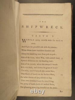 1785 The Shipwreck William Falconer ART Scottish Ships Nautical Poem Navigation