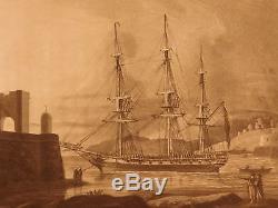1808 The Shipwreck William Falconer EXQUISITE ART Scottish Ships MAPS Nautical