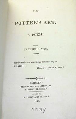 1828 1st THE POTTER'S ART A Poem POTTERY Burslem Stoke on Trent POTTERIES China