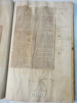 1836 antique ENOS YARNALL SCRAPBOOK folk art poem clips handwritten CHESTER PA