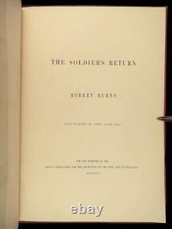 1857 ENORMOUS 1ed Robert Burns Soldier's Return FOLIO Faed ART Scottish Poetry