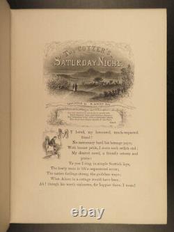 1867 BEAUTIFUL Robert Burns Cotter's Saturday Night Scottish Poetry Chapman ART