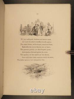 1867 BEAUTIFUL Robert Burns Cotter's Saturday Night Scottish Poetry Chapman ART