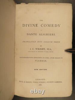 1867 DANTE Alighieri Divine Poem Cary English Flaxman ART Purgatory Paradise
