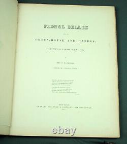 1867 Floral Belles from the Green House to the Garden Clarissa Badger Hand Color