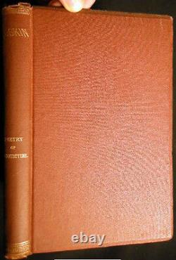 1873 JOHN RUSKIN THE POETRY OF ARCHITECTURE COTTAGE VILLA ART 1st EDITION