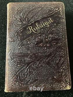 1883 exotic eel leather art nouveau rubaiyat omar crowell Fitzgerald Book