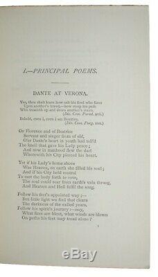 1890 DANTE GABRIEL ROSSETTI Verse PRE-RAPHAELITE POETRY Art FINE COPY