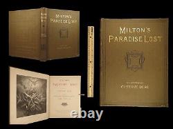 1890 Paradise Lost John Milton GUSTAVE DORE Art God Genesis Eden Bible FOLIO