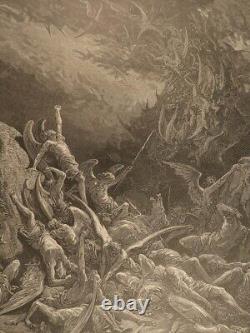 1890 Paradise Lost John Milton GUSTAVE DORE Art God Genesis Eden Bible FOLIO