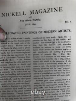 1895 nickell magazine Poetry Short Stories Art Various Authors