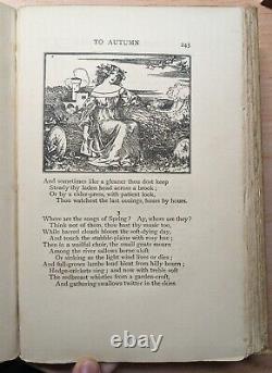 1898 John Keats Poetry Antique Decorative Book ART Nouveau Anning Bell Illus