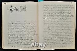 1899 antique FRAKTUR ART handwritten POETRY ALBUM Josephine MULLOY 100pg BOOK