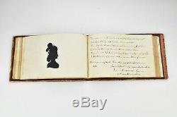 18th Century Silhouette Painting Autograph Poem Book Fine Quality dated 1782