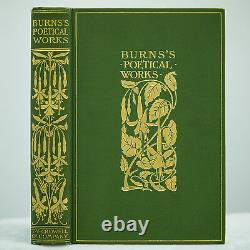 1900 Robert Burns Poems Poetical Works Rare Old Antique Art Nouveau Fine Binding