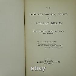 1900 Robert Burns Poems Poetical Works Rare Old Antique Art Nouveau Fine Binding