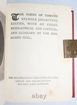 1900s The Poems of Edmund Spenser Selected Art Nouveau Quarter Vellum Binding