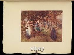 1909 Oliver Goldsmith Deserted Village America Hankey SIGNED Ltd ed ART Vellum