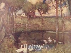 1909 Oliver Goldsmith Deserted Village America Hankey SIGNED Ltd ed ART Vellum