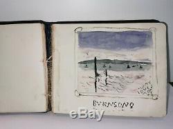 1910's Sketch Autograph Book Album Art Paintings drawings poems Georgian
