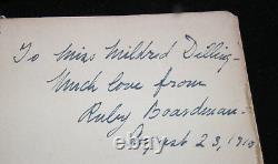 1913 HC Signed/Insc to Mildred Dilling Christmas Hymn Other Poems Ruby Boardman