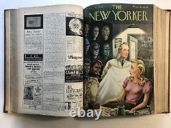 1946 The New Yorker Magazines 13 Lot VTG Orig Issues In A Bound Book #22 Feb-May