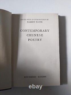 1947 Contemporary Chinese Poetry edited with an Introduction by Robert Payne