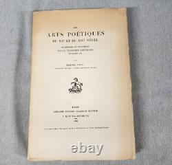 1958 Les Arts Poétiques Poetic Arts of the 11th & 13th Centuries UNOPENED PAGES