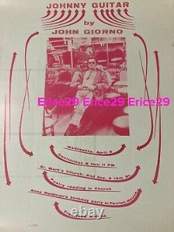 1969 Johnny Guitar by John Giorno Poster by Les Levine 17.5 x 22.5