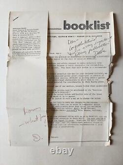 1977 POEMS Daniel Haberman Signed & Inscribed HC/DJ + Personal Letter & Booklist