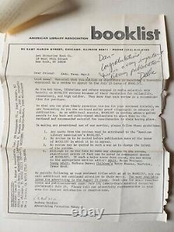 1977 POEMS Daniel Haberman Signed & Inscribed HC/DJ + Personal Letter & Booklist