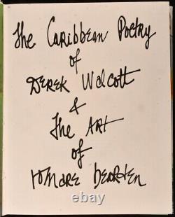 1983 The Caribbean Poetry of Derek Walcott Signed Illustrated Slipcase Limite