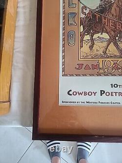 1994 COWBOY POETRY POSTER 31x21 Inches