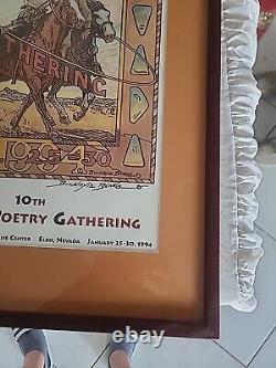 1994 COWBOY POETRY POSTER 31x21 Inches