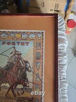 1994 COWBOY POETRY POSTER 31x21 Inches