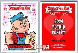 2024 Sketch Art Card Garbage Pail Kids GPK Putrid Poetry Erik Mueller MINT 1/1