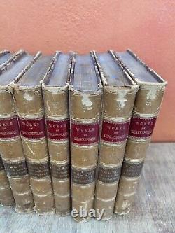 20 Volume Works of Shakespeare Leather bound 1884 Books Antiquarian 1800s