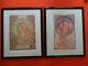 2 Framed And Matted Alphonse Mucha Prints, 16x20, Zodiac And Poetry