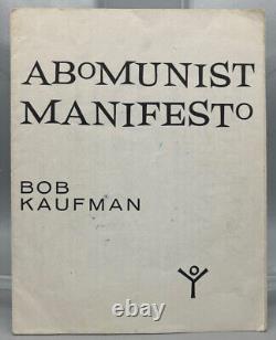 ABOMUNIST MANIFESTO, by Bob Kaufman 1959 Beat Poetry City Lights Scarce