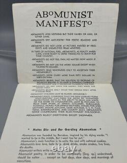 ABOMUNIST MANIFESTO, by Bob Kaufman 1959 Beat Poetry City Lights Scarce