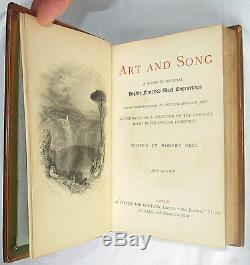ART AND SONG Engraving English Masterpieces POEMS Robert Bell FINE BINDING C1894