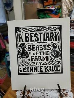 A Bestiary Beasts of the Farm by Bonnie Koloc Autographed by author excellent