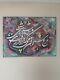 Acrylic Original Persian Calligraphy Painting On Canvas, Sayeh Poem