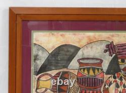 African Painting Titled Abuja Poetry Maker by Nigerian Artist Funsho Adeniji