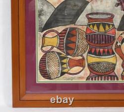 African Painting Titled Abuja Poetry Maker by Nigerian Artist Funsho Adeniji